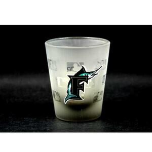 MLB Marlins 2oz. Retro Shot Glass Throwback Logo New Bar (1)Last One